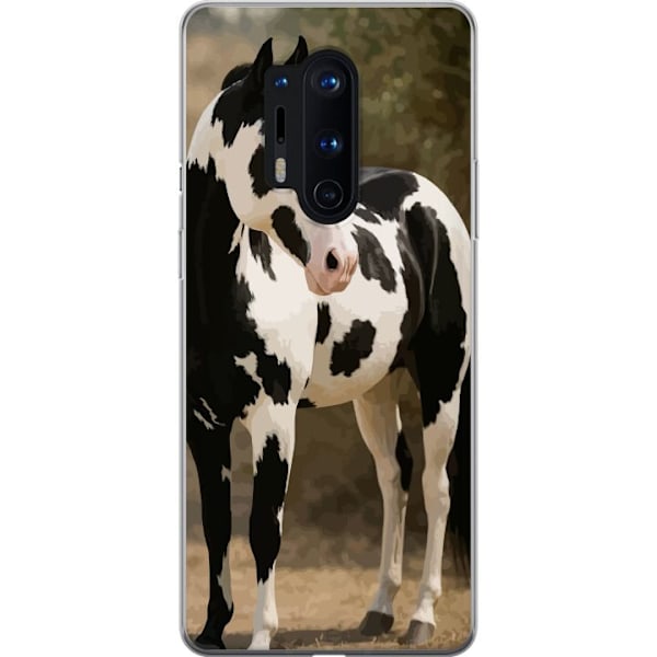 OnePlus 8 Pro Läpinäkyvä kuori Kaunis Hevonen - elegantti hevonen kuva-aihe