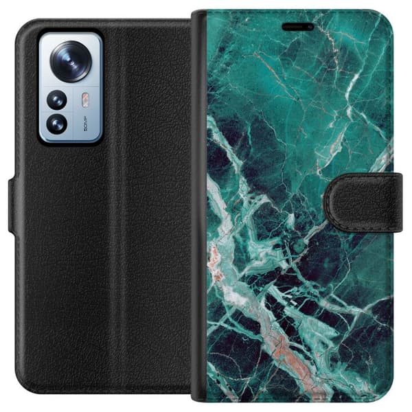 Kompatibelt Plånboksfodral till Xiaomi 12 Pro Marmor