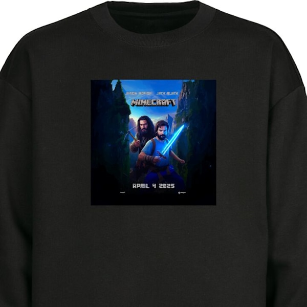 Sweatshirt til Voksne | Klassisk Collegebluse En Minecraft-fil sort XL