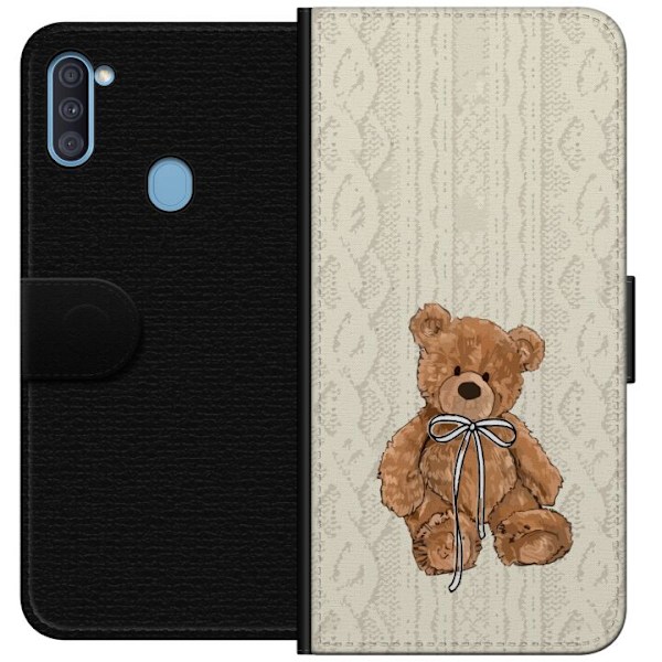 Samsung Galaxy A11 Tegnebogsetui Lille Teddy – klassisk teddy i enkel design