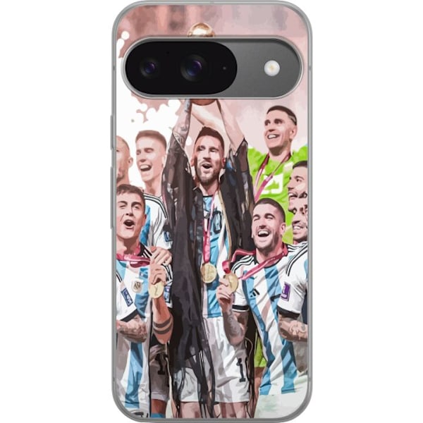 Google Pixel 9 Pro Läpinäkyvä kuori Messi