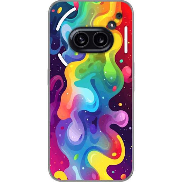 Nothing Phone (2a) Plus Läpinäkyvä kuori Väriläiskä Abstrakti Taide Suunnittelu Värikäs Kuvio Moderni Suosittu Seinätaito Graafinen Trendi