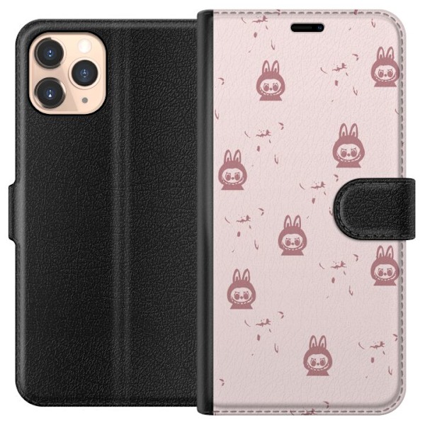 Apple iPhone 11 Pro Lompakkokotelo Labubu Neon Pop - Neonväri