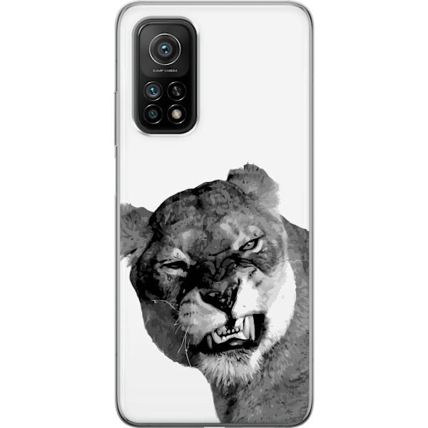 Xiaomi Mi 10T Pro 5G Genomskinligt Skal Lejon Konst Artistiskt Djurmotiv Afrikanskt Stil Djungel Känsla Grafiskt Motiv Hemdekor Djurtema