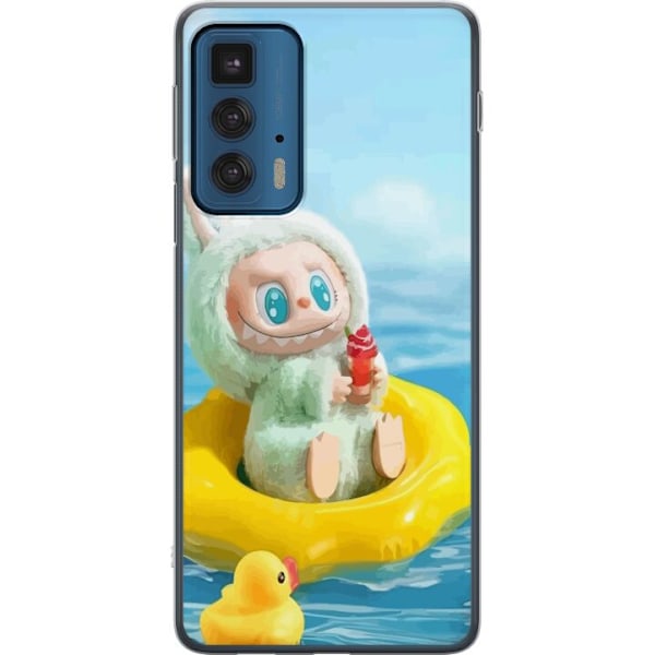 Motorola Edge 20 Pro Genomskinligt Skal Labubu Macaron Series