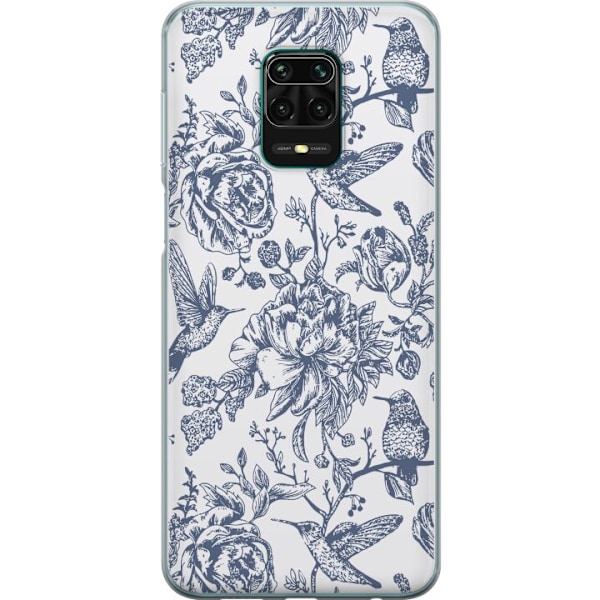 Xiaomi Redmi Note 9 Pro Läpinäkyvä kuori Kukat & Linnut - R