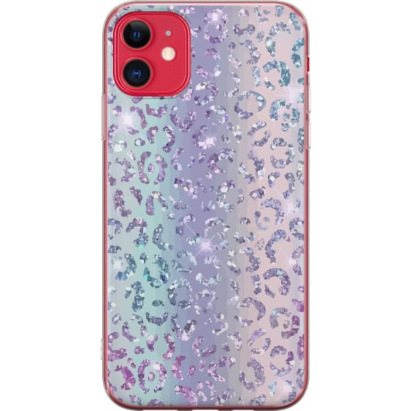 Apple iPhone 11 Gennemsigtig cover Glitter Leopard