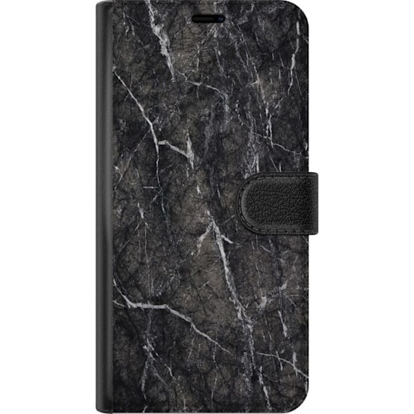 Xiaomi Redmi 9C Tegnebogsetui Sort Marmor