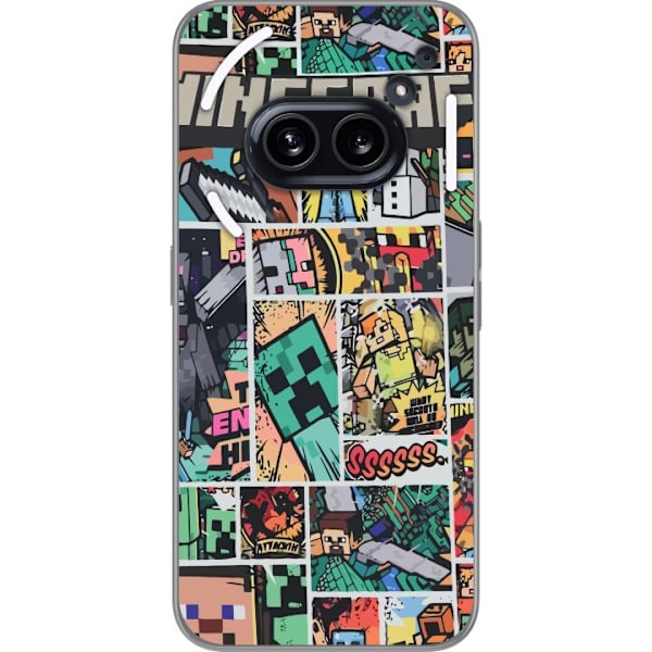 Nothing Phone (2a) Plus Gennemsigtig cover Minecraft Kunst