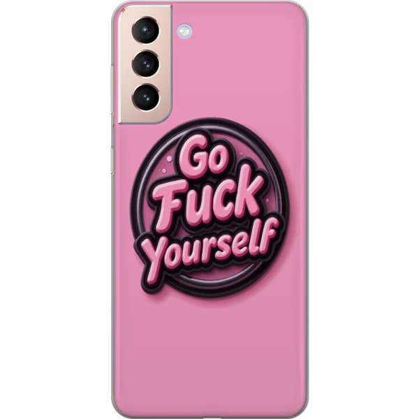 Kompatibelt Mobildeksel til Samsung Galaxy S21 Rosa 3D textposter