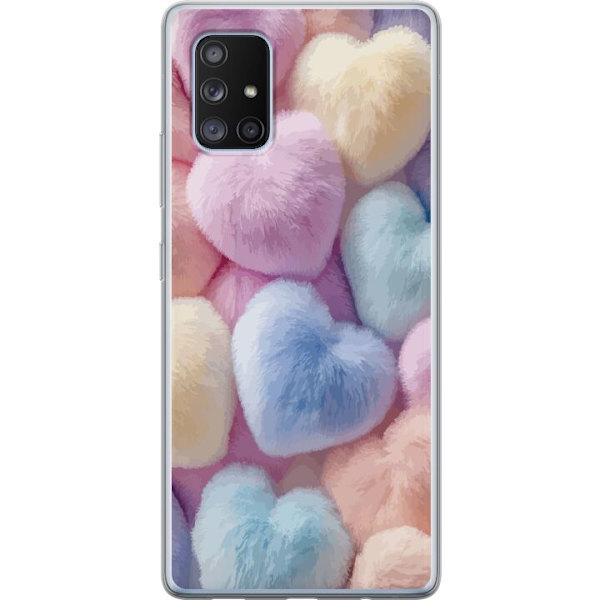 Samsung Galaxy A71 5G Gennemsigtig cover Hjerter Kærlighed Grafisk Design Romantisk Motiv Populær Symbol Grafisk Mønster Dekoration
