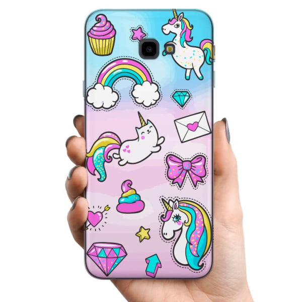 Samsung Galaxy J4+ TPU Mobilcover Unicorn