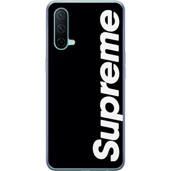 OnePlus Nord CE 5G Genomskinligt Skal Supreme Svart Vit Streetwear Design Klassisk Modeikon Trend Urban Stil Grafiskt Motiv Populär