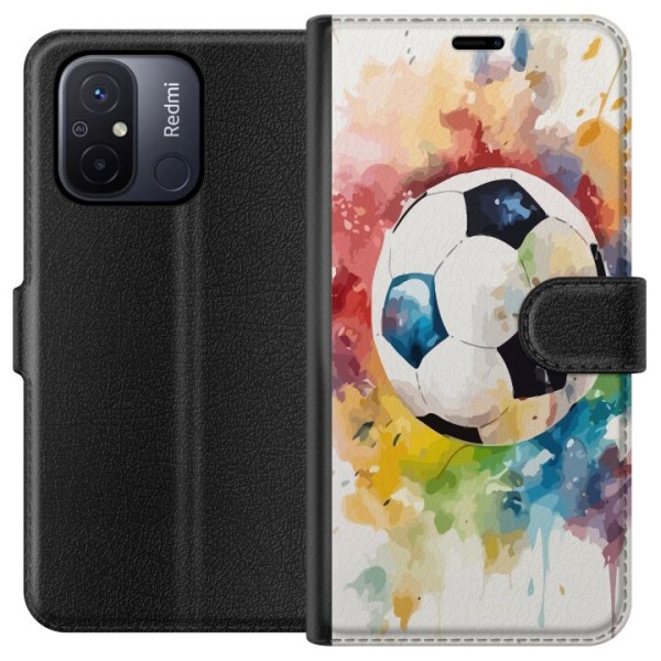 Xiaomi Redmi 12C Plånboksfodral Fotboll