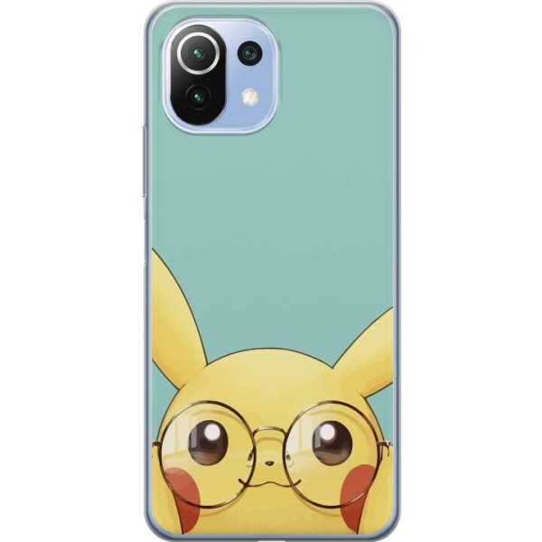 Xiaomi Mi 11 Lite Genomskinligt Skal Pikachu glasögon