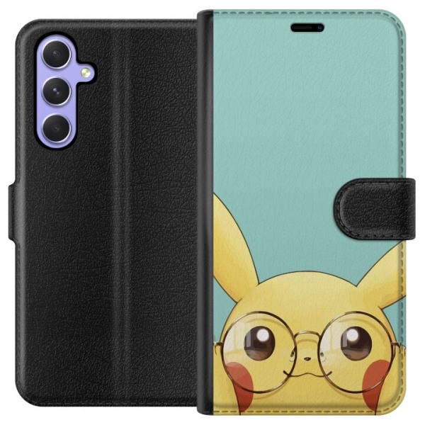 Samsung Galaxy A54 Plånboksfodral Pikachu glasögon