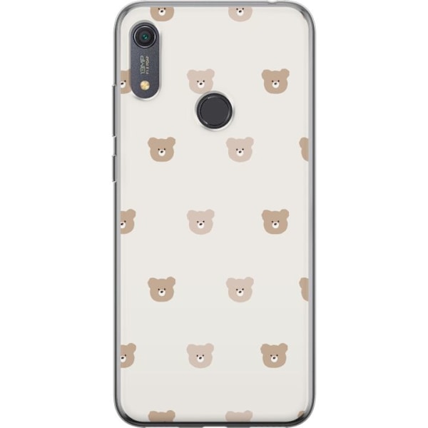 Huawei Y6s (2019) Gennemsigtig cover Teddybaggrund - søde ted