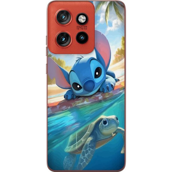 Motorola Edge 50 Neo Gennemsigtig cover Stitch med skildpadde