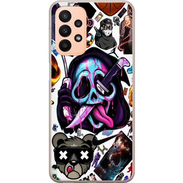 Kompatibelt Mobildeksel til Samsung Galaxy A23 Stickers