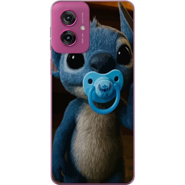 Motorola Moto G55 Läpinäkyvä kuori Stitch & Napp - vauvateema söpöllä hahmolla