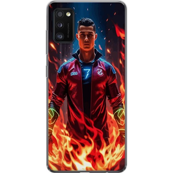 Samsung Galaxy A41 Gjennomsiktig deksel Ronaldo Inferno - fotb