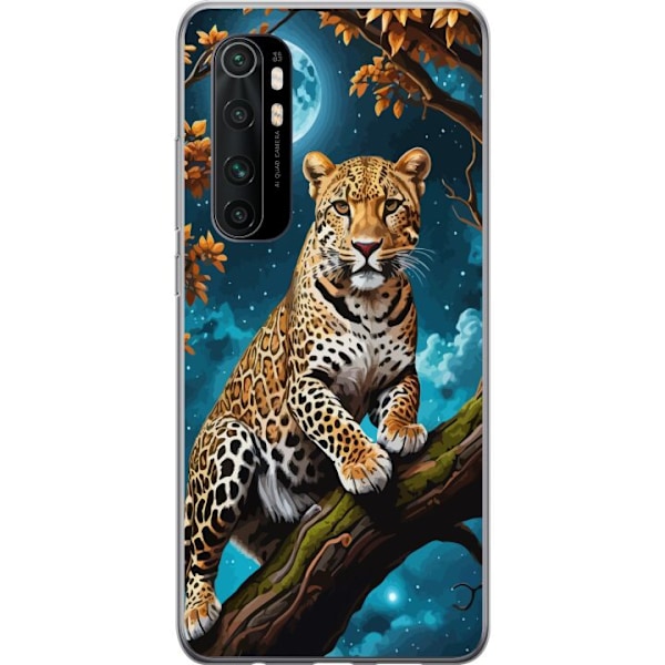 Xiaomi Mi Note 10 Lite Gennemsigtig cover Leopard