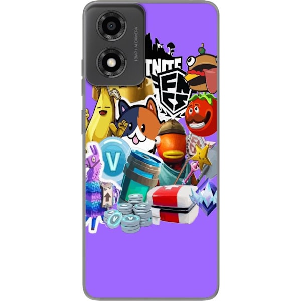 Motorola Moto E14 Gennemsigtig cover Fortnite