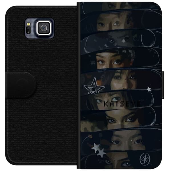 Kompatibel Tegnebogsetui til Samsung Galaxy Alpha KATSEYE sort