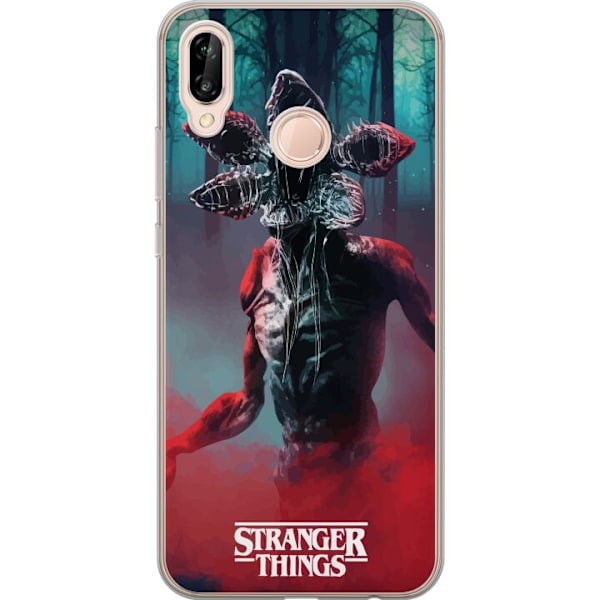 Huawei P20 lite Genomskinligt Skal Stranger Things Monster