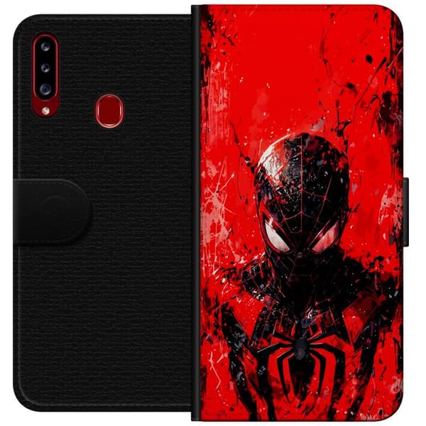Kompatibelt Plånboksfodral till Samsung Galaxy A20s Spider Man