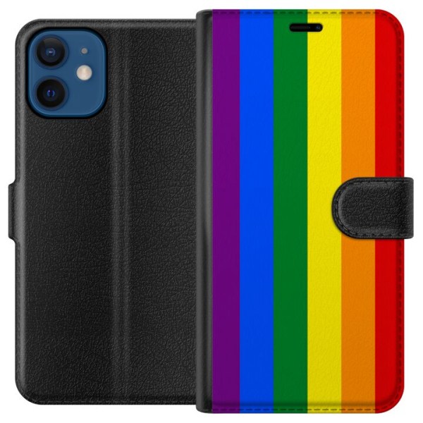 Apple iPhone 12 mini Tegnebogsetui Pride Flagga