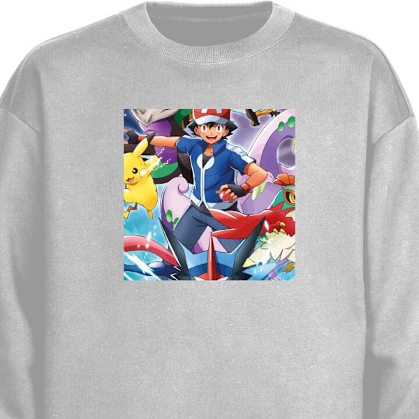 Sweatshirt for Voksen | Klassisk Collegegenser Pokemon grå L