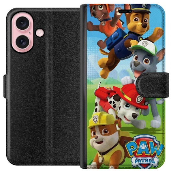 Apple iPhone 16 Tegnebogsetui Paw Patrol