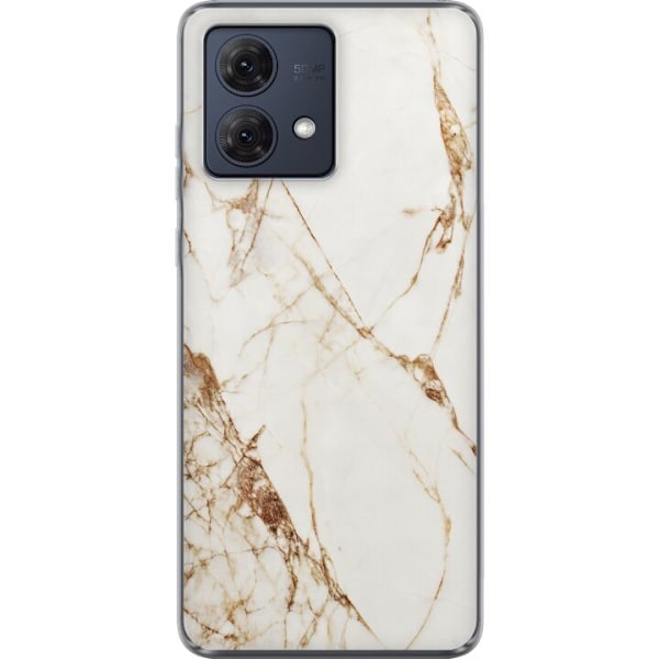 Motorola Moto G84 Genomskinligt Skal Vit marmor