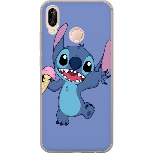 Huawei P20 lite Läpinäkyvä kuori Onnellinen Stitch