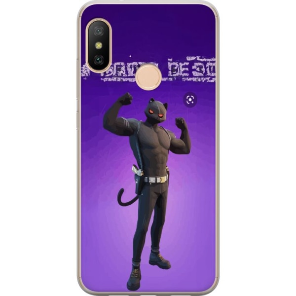 Xiaomi Redmi 6 Pro Gennemsigtig cover Fortnite - Meowscles