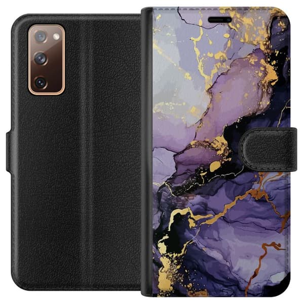 Kompatibelt Plånboksfodral till Samsung Galaxy S20 FE Lila Marmor