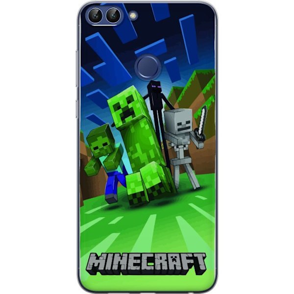Huawei P smart Genomskinligt Skal Minecraft Creeper mobilskal i klassisk grön pixelstil