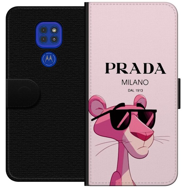 Motorola Moto G9 Play Tegnebogsetui Prada Lyserød Panter