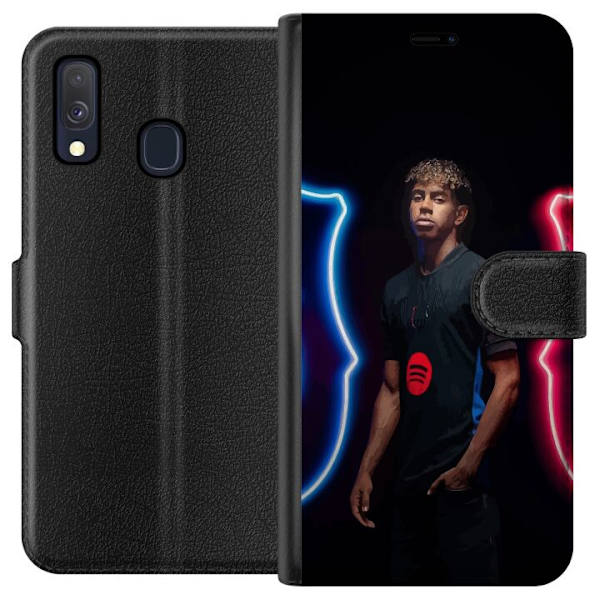 Samsung Galaxy A40 Plånboksfodral Yamal Fotboll FC Barcelona Ung Talang Spelare Fotbollsstjärna Spanien La Liga Populärt Motiv