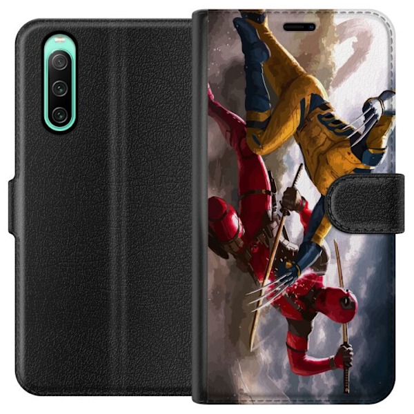 Sony Xperia 10 IV Plånboksfodral Wolverine Deadpool