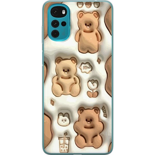 Motorola Moto G22 Läpinäkyvä kuori Kuplivat Karhut