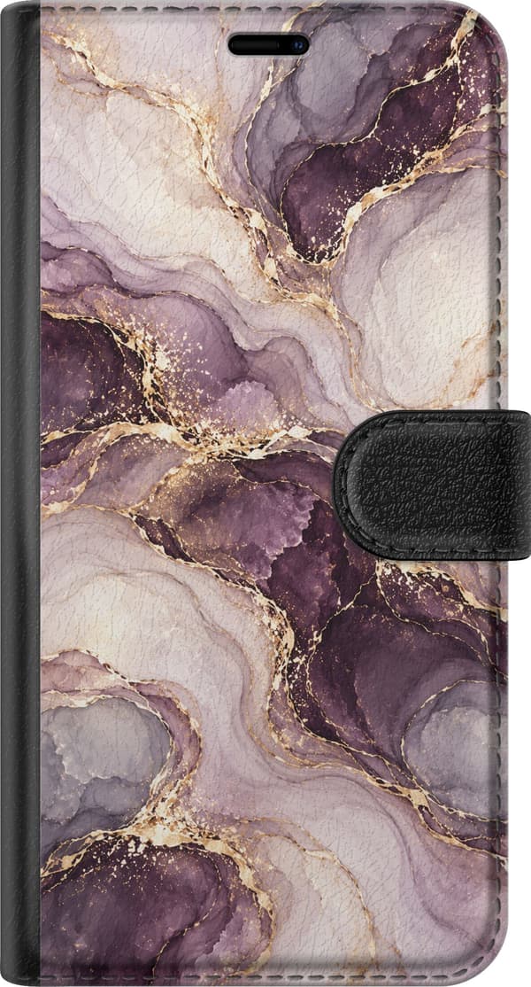 Kompatibel Tegnebogsetui til Apple iPhone 18 Pro Lilla agat lilla