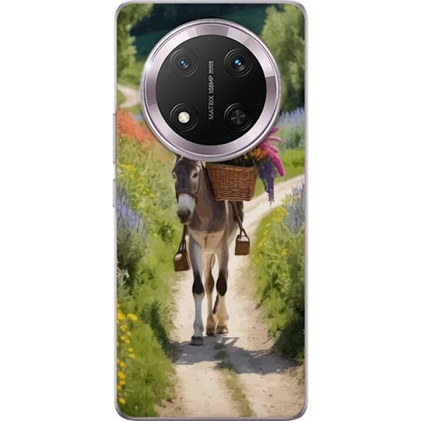 Honor Magic7 Lite Läpinäkyvä kuori Aasi Eläinaihe Rauhallinen Suunnittelu Luontoaihe Suosittu Koristelu Huumori Graafinen Eläinteema Eksoottinen