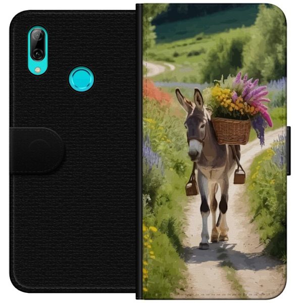 Huawei P smart 2019 Plånboksfodral Åsna Djurmotiv Rolig Design Naturmotiv Populär Dekor Humor Grafiskt Djurtema Exotiskt