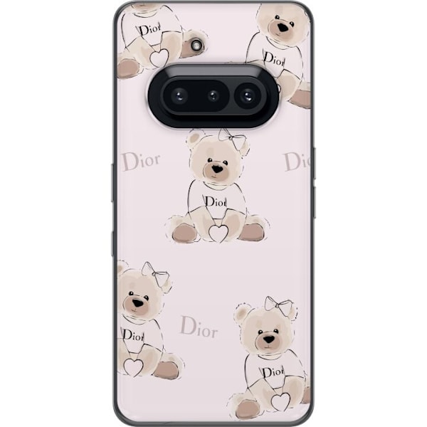 Nothing Phone (3a) Läpinäkyvä kuori Teddy Dior Vibes - ylel
