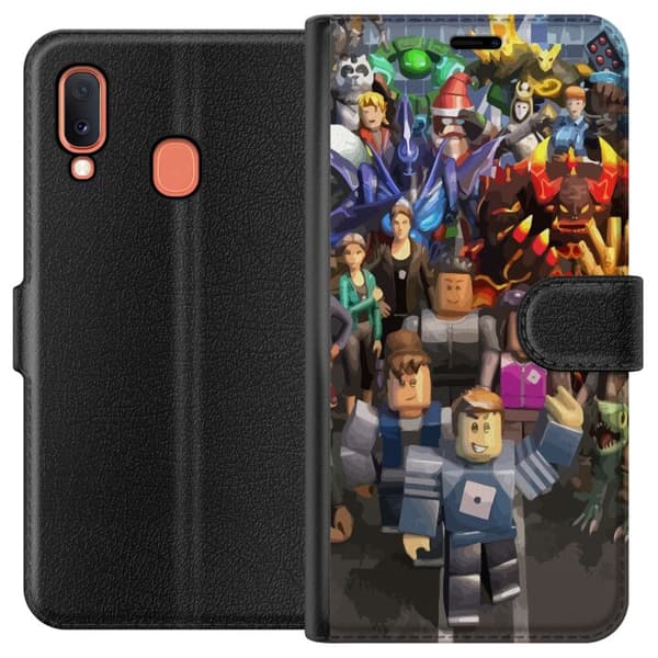 Kompatibelt Plånboksfodral till Samsung Galaxy A20e Roblox - W