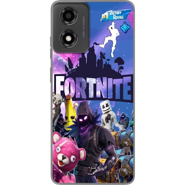 Motorola Moto E14 Gennemsigtig cover Fortnite