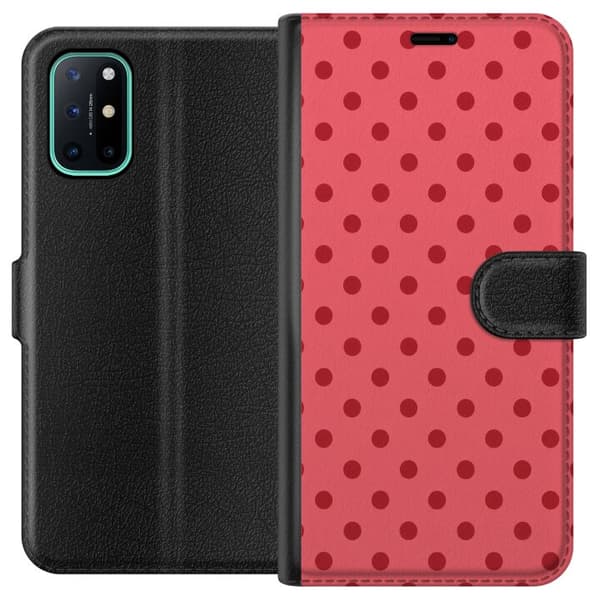 Kompatibel Tegnebogsetui til OnePlus 8T Lyserøde prikker pink