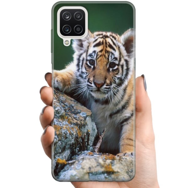 Samsung Galaxy A12 TPU Mobilcover Tiger